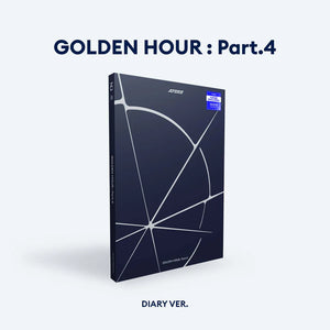 (U.S. VER.) ATEEZ (에이티즈) 13TH MINI ALBUM - [GOLDEN HOUR : Part.4] (PHOTOBOOK VER. + hello82 EXCLUSIVE PHOTOCARD) - EVE PINK K-POP