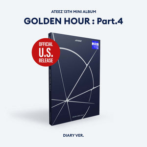 [PRE-ORDER] (U.S. VER.) ATEEZ (에이티즈) 13TH MINI ALBUM - [GOLDEN HOUR : Part.4] (PHOTOBOOK VER. + POP-UP EXCLUSIVE PHOTOCARD) - EVE PINK K-POP