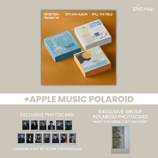 SEVENTEEN (세븐틴) 12TH MINI ALBUM - [SPILL THE FEELS] (STANDARD VER. + EXCLUSIVE PHOTOCARD)