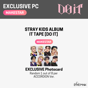 STRAY KIDS (스트레이 키즈) Album - SKZ IT TAPE [DO IT] (ACCORDION VER. +EXCLUSIVE PHOTOCARD) - EVE PINK K-POP