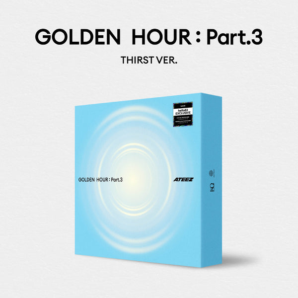 (U.S. VER.) ATEEZ (에이티즈) 12TH MINI ALBUM - [GOLDEN HOUR : Part.3] (PHOTOBOOK VER. + hello82 EXCLUSIVE PHOTOCARD)