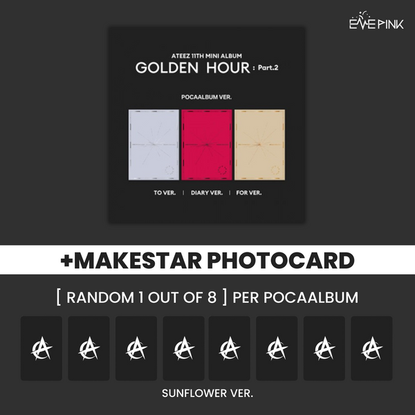 [PRE-ORDER] (KOR VER.) ATEEZ (에이티즈) 11TH MINI ALBUM - [GOLDEN HOUR : PART.2] (POCAALBUM VER. +EXCLUSIVE PHOTOCARD)