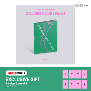 [PRE-ORDER] (KOR VER.) ATEEZ (에이티즈) 14th Mini Album - [GOLDEN HOUR : PART.5] (PHOTOBOOK VER. + EXCLUSIVE PHOTOCARD) - EVE PINK K-POP