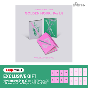 [PRE-ORDER] (KOR VER.) ATEEZ (에이티즈) 14th Mini Album - [GOLDEN HOUR : PART.5] (PHOTOBOOK VER. + EXCLUSIVE PHOTOCARD) - EVE PINK K-POP