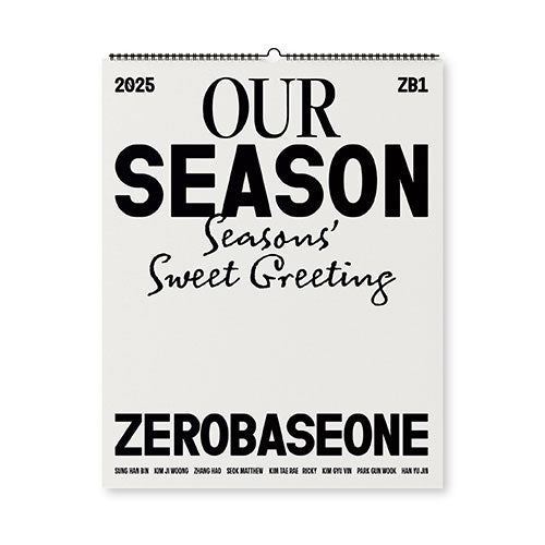 [PRE-ORDER] ZEROBASEONE (제로베이스원) - 2025 WALL CALENDAR [OUR Season]