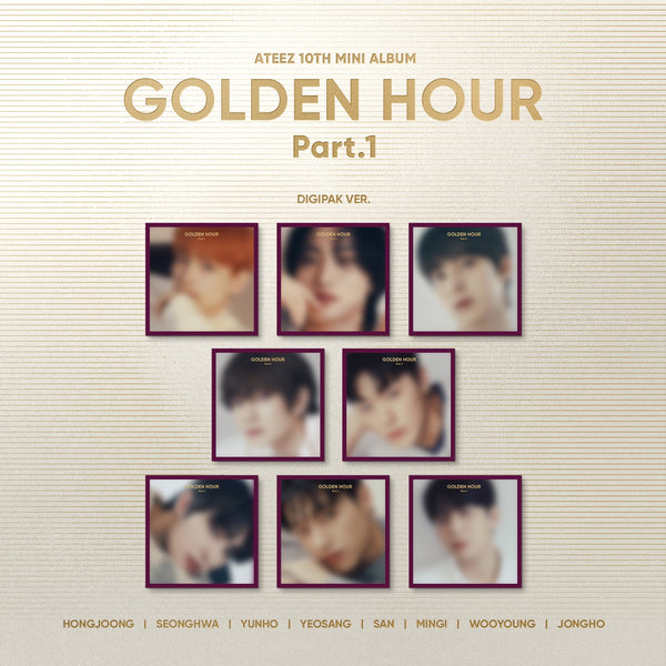[PRE-ORDER] (KOREA VER.) ATEEZ (에이티즈) 10TH MINI ALBUM - [GOLDEN HOUR : PART.1] (DIGIPAK VER.)