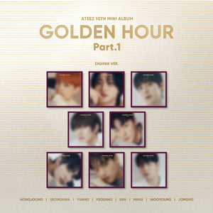 (KOREA VER.) ATEEZ (에이티즈) 10TH MINI ALBUM - [GOLDEN HOUR : PART.1] (DIGIPAK VER.)