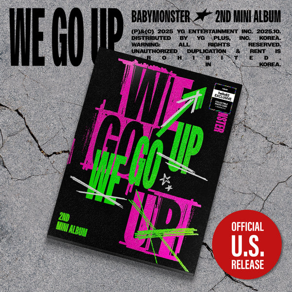 [PRE-ORDER] (U.S. VER.) BABYMONSTER (베이비몬스터) 2nd Mini Album - [WE GO UP] (UP Ver. + hello82 EXCLUSIVE PHOTOCARD)