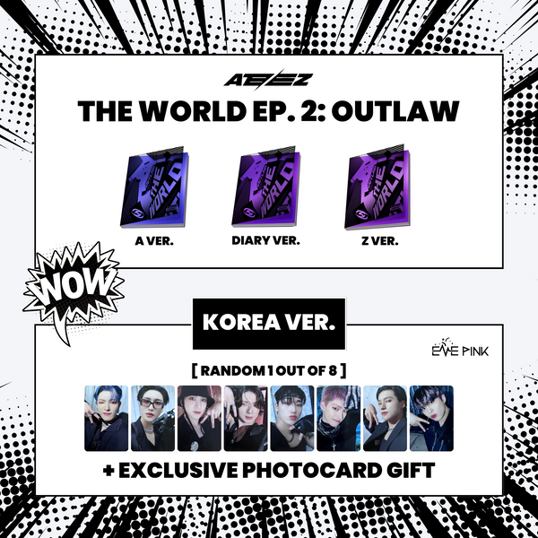 (KOREA VER.) ATEEZ (에이티즈) ALBUM - [THE WORLD EP.2 : OUTLAW] (+ EXCLUSIVE PHOTOCARD)