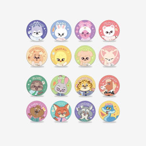 [PRE-ORDER] SKZOO X ZOOTOPIA 2 POP-UP Store Official MD - [Stray Kids GLITTER CAN BADGE] - EVE PINK K-POP