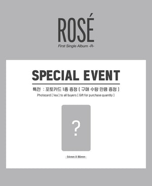 Rosé (로제) 1ST SINGLE ALBUM -R- (+ HOLOGRAM PHOTOCARD)