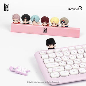 BTS TinyTAN X ROYCHE - TinyTAN Keyboard Figures Set - EVE PINK K-POP
