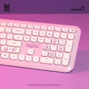 BTS TinyTAN X ROYCHE - Wireless Keyboard - EVE PINK K-POP
