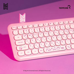 BTS TinyTAN X ROYCHE - Wireless Keyboard - EVE PINK K-POP