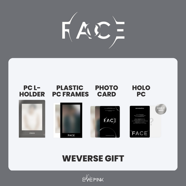 (WEVERSE GIFT OPTION) JIMIN (BTS) ALBUM - [Face] SET (2 CD + Weverse Albums Ver.)