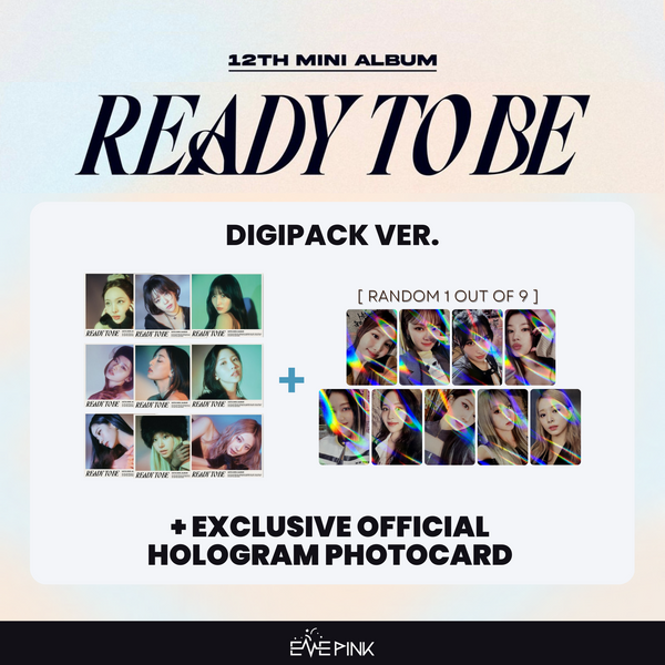 TWICE (트와이스) 12TH MINI ALBUM - [READY TO BE] (Digipack Ver. + HOLOGRAM PHOTOCARD)